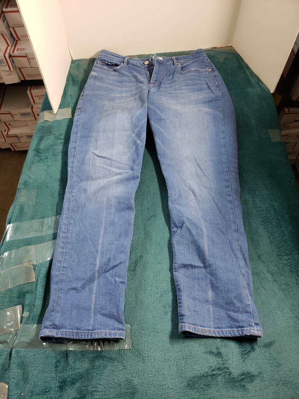 Loft Jeans Size 8 Womens Blue Pants Ladies Denim Mid Rise Girlfriend Ankle